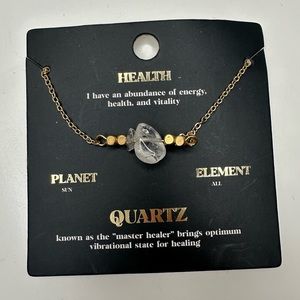 Crystal Quartz Gold Necklace